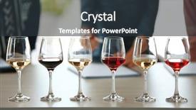  Presentation with wine tasting - Presentation design with row on a table tasting background and a tawny brown colored foreground