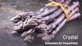  Presentation with close up view of the compass on old paper - Presentation enhanced with row purple asparagus as close background and a dark gray colored foreground