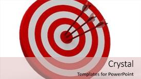  Presentation with target - Presentation theme consisting of 3d archery - row red and white target background and a lemonade colored foreground