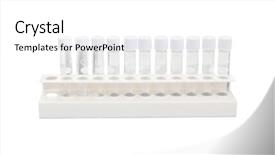  Presentation with test tubes - Beautiful presentation featuring row vials - image of test tubes backdrop and a  colored foreground
