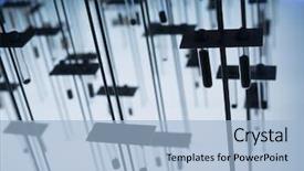  Presentation with lab test - Presentation design featuring row vials - many test tubes with samples background and a  colored foreground