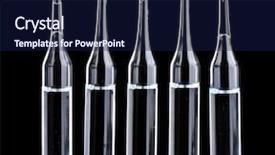  Presentation with medical - PPT theme consisting of row vials - medical ampoules on black background background and a  colored foreground