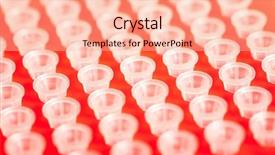  Presentation with pcr tubes - Slide deck having row vials - small plastic tubes background and a  colored foreground