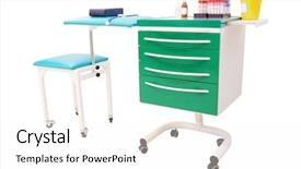  Presentation with medical analysis - Presentation theme featuring row vials - tubes of blood for medical background and a white colored foreground