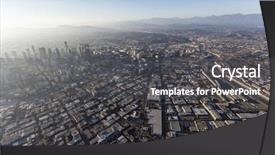  Presentation with downtown los angeles - Theme enhanced with rowing afternoon - aerial view above alameda street background and a dark gray colored foreground