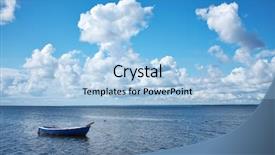  Presentation with rowing - Audience pleasing slide deck consisting of rowing afternoon - boat on the baltic sea backdrop and a light blue colored foreground