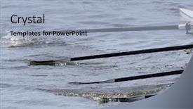  Presentation with rowing - Beautiful PPT theme featuring rowing oars backdrop and a light blue colored foreground