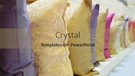  Presentation with hawaiian luau hanging decorative christmas - Presentation theme featuring rows-of-decorative-pillows background and a coral colored foreground