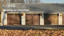  Presentation with old wooden door antique - Presentation enhanced with rows-of-garages-with-old background and a gray colored foreground