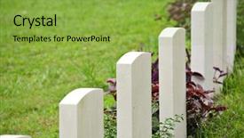  Presentation with memorial - Cool new presentation theme with rows of headstone at atmilitary backdrop and a yellow colored foreground