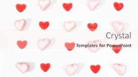  Presentation with candy - Audience pleasing slides consisting of rows-of-heartshaped-candy-treats backdrop and a lemonade colored foreground