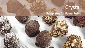  Presentation with baking - Colorful presentation theme enhanced with rows-of-newly-made-truffles backdrop and a coral colored foreground