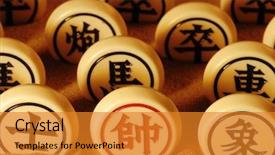  Presentation with chinese traditional - Beautiful PPT theme featuring rows of traditional chinese chess backdrop and a gold colored foreground