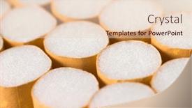  Presentation with cigarettes - Audience pleasing PPT layouts consisting of rows-of-unsmoked-cigarettes-showing backdrop and a lemonade colored foreground