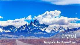  Presentation with summer sun - Slides with roy argentine patagonia summer day background and a  colored foreground
