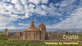  Presentation with royal - Slides having royal-abbey-of-santa-maria background and a  colored foreground