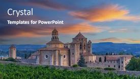  Presentation with royal - Theme with royal-abbey-of-santa-maria background and a  colored foreground