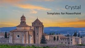  Presentation with royal - PPT layouts consisting of royal-abbey-of-santa-maria background and a  colored foreground