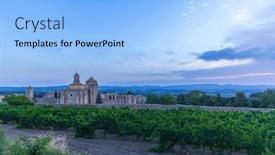  Presentation with royal - Theme with royal-abbey-of-santa-maria background and a light blue colored foreground