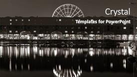  Presentation with historical buildings - PPT theme enhanced with royal-albert-dock-with-historical background and a tawny brown colored foreground