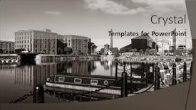  Presentation with historical buildings - Slide set consisting of royal-albert-dock-with-historical background and a light gray colored foreground