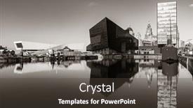  Presentation with historical buildings - Cool new slide deck with royal-albert-dock-with-historical backdrop and a dark gray colored foreground