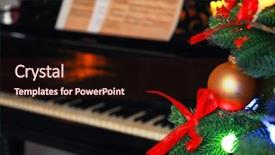  Presentation with royal - Amazing slides having royal ball - christmas tree and piano backdrop and a wine colored foreground