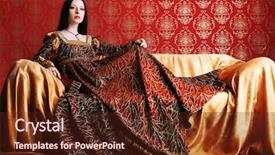  Presentation with medieval - Presentation consisting of royal ball - portrait of a beautiful woman background and a tawny brown colored foreground