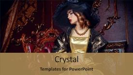  Presentation with broad - Slides with royal ball - portrait of a beautiful young background and a coral colored foreground