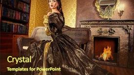  Presentation with renaissance - Cool new slide set with royal ball - renaissance style - beautiful young backdrop and a wine colored foreground