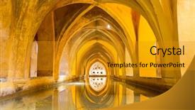  Presentation with royal - Amazing theme having bathroom in alcazar of sevilla backdrop and a gold colored foreground
