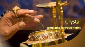  Presentation with prayer - Beautiful PPT layouts featuring royal blessing - traditional balinese priest prayer rituals backdrop and a tawny brown colored foreground