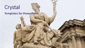  Presentation with versailles - Cool new slides with royal blue - statues at the palace backdrop and a sky blue colored foreground