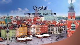  Presentation with poland - PPT layouts consisting of royal castle in warsaw poland background and a light blue colored foreground