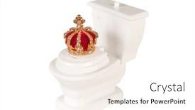  Presentation with crown - Colorful presentation theme enhanced with royal-crown-on-a-white backdrop and a white colored foreground