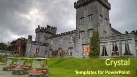  Presentation with ireland - Beautiful presentation theme featuring royal family - luxury dromoland castle in ireland backdrop and a tawny brown colored foreground