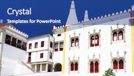  Presentation with national - Amazing PPT theme having royal family - national palace of sintra portugal backdrop and a  colored foreground