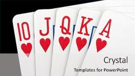  Presentation with flash - Theme with royal flash of hearts isolated background and a white colored foreground