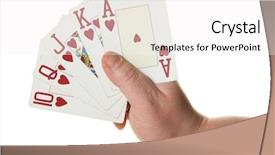  Presentation with hosanna in the highest - Beautiful presentation design featuring royal flush - highest poker hand backdrop and a white colored foreground