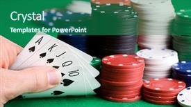  Presentation with spades - Cool new presentation with royal flush in spades backdrop and a ocean colored foreground