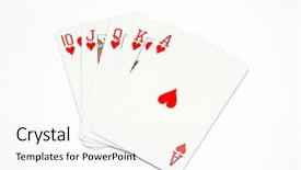  Presentation with royal - PPT theme enhanced with royal flush background and a white colored foreground