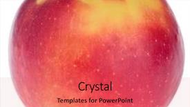  Presentation with gala - Audience pleasing slide deck consisting of royal gala apple isolated on white background backdrop and a red colored foreground