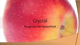  Presentation with gala - Slide deck with royal gala apple isolated on white background background and a red colored foreground