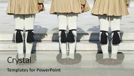  Presentation with royal - Amazing PPT theme having royal guards at a monument tomb of the unknown soldier syntagma square athens greece backdrop and a light gray colored foreground