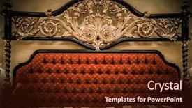  Presentation with bed hotel - Presentation having royal hotel - back of expensive bed background and a wine colored foreground