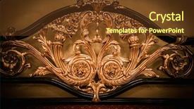  Presentation with ornament - Beautiful presentation theme featuring royal hotel - back of expensive bed backdrop and a tawny brown colored foreground