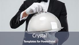  Presentation with royal - Slides with royal hotel - closeup of serving tray background and a dark gray colored foreground