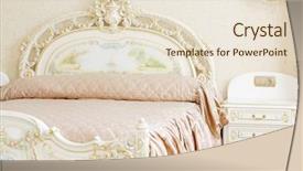  Presentation with bed hotel - Beautiful presentation design featuring royal hotel - luxurious bedroom with white double backdrop and a lemonade colored foreground