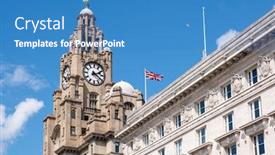  Presentation with liver - Cool new presentation theme with royal-liver-building-a-symbol backdrop and a teal colored foreground