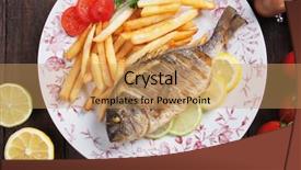  Presentation with fish - Amazing slides having royal marines - fried bream fish with french backdrop and a  colored foreground